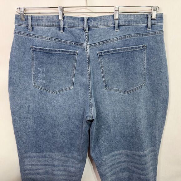 Lane Bryant Plus Size‎ 22 Jeans Blue Stretch Flex Magic Boyfriend Mid Rise 803 - Picture 5 of 8